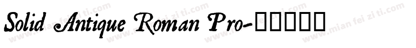 Solid Antique Roman Pro字体转换